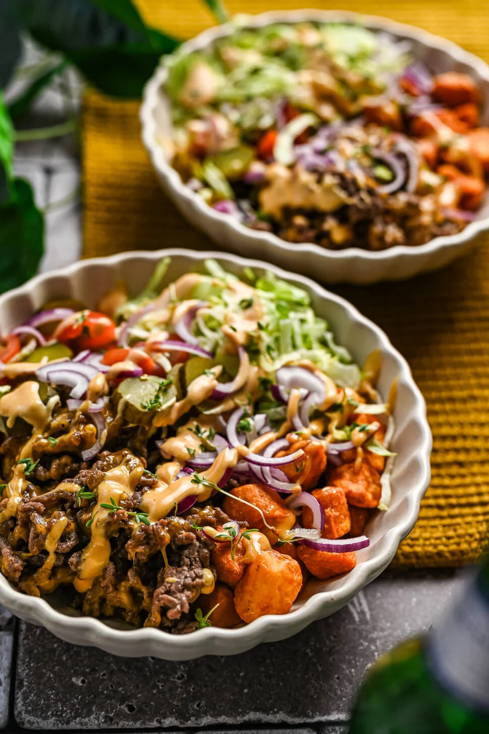 bowl cheeseburger