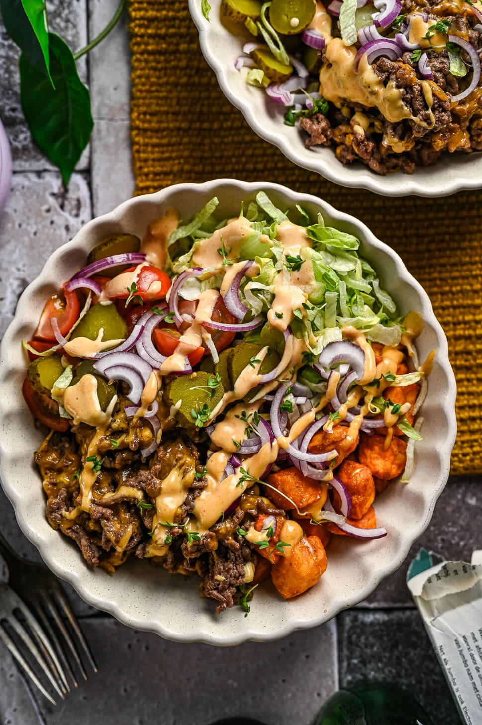 cheeseburger bowl recept