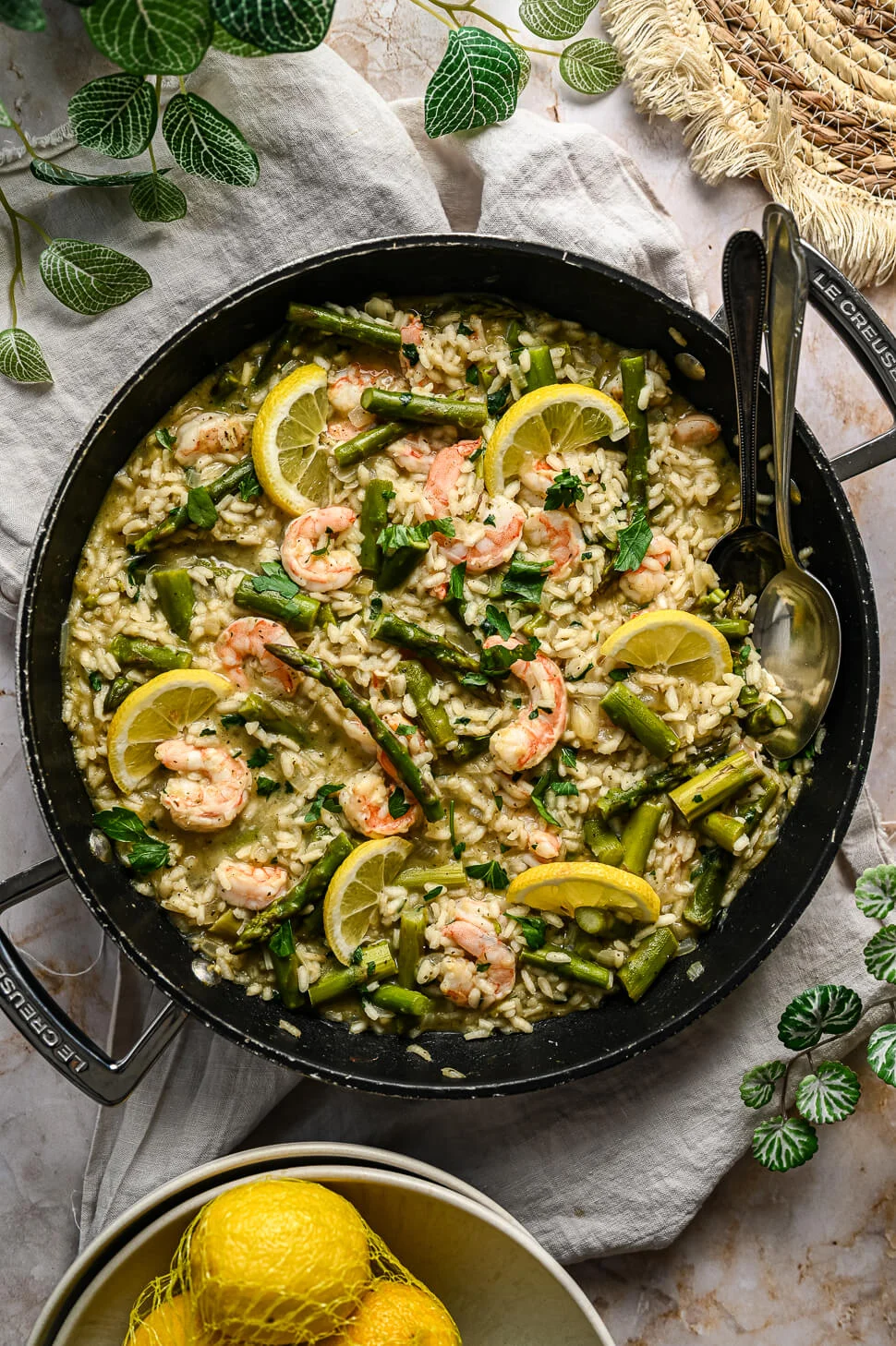 Risotto met garnalen & groene asperges 1 lente risotto met garnalen