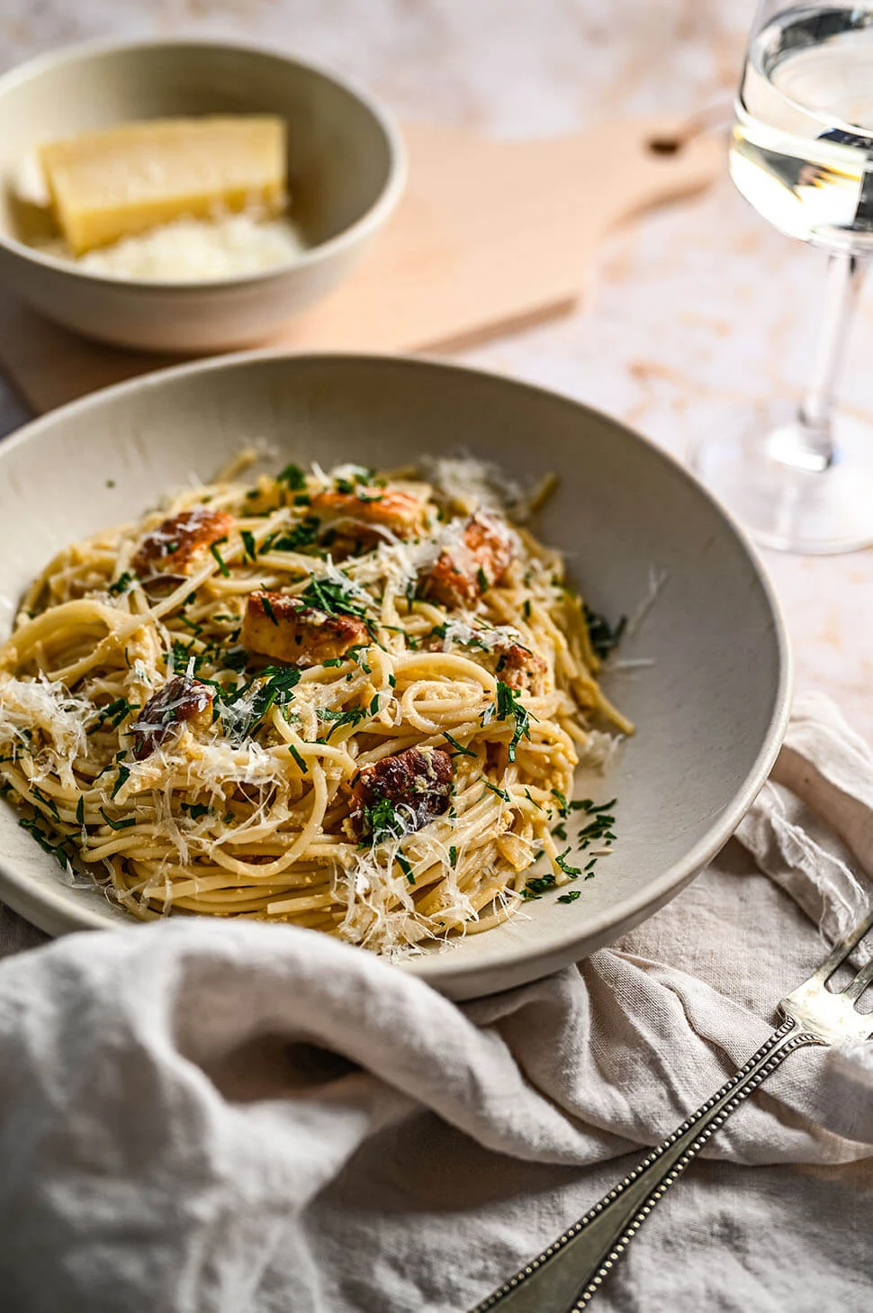 spaghetti carbonara recept