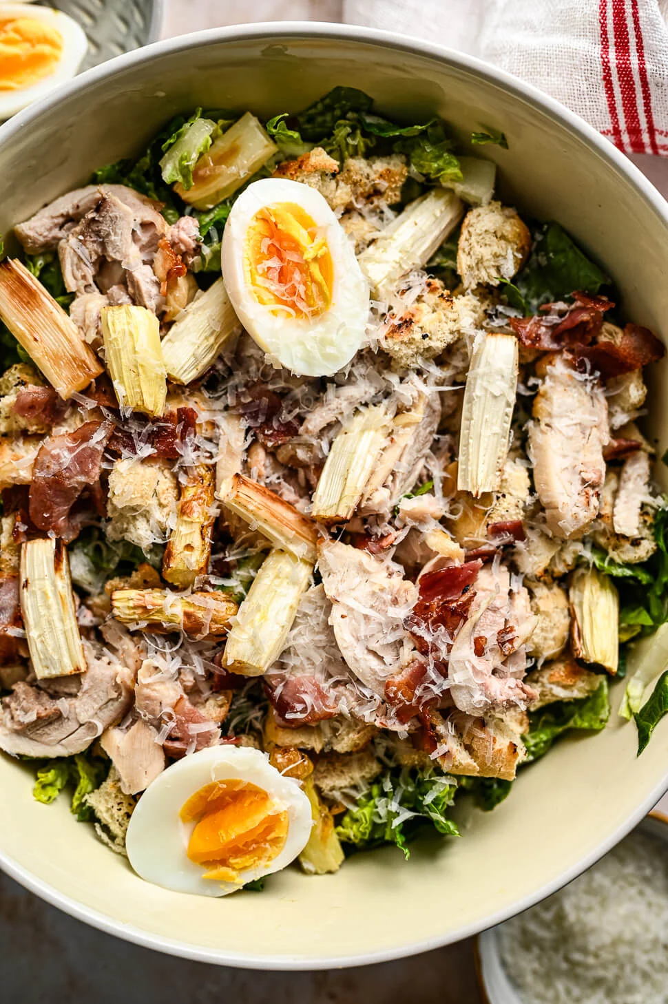 Caesar Salade met witte asperges 2 Caesar salade asperges