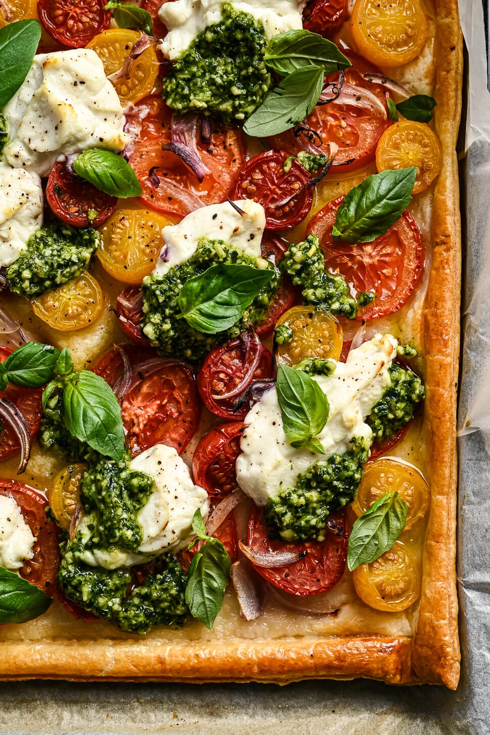 Tomaten plaattaart met ricotta 3 Tomaten plaattaart met ricotta