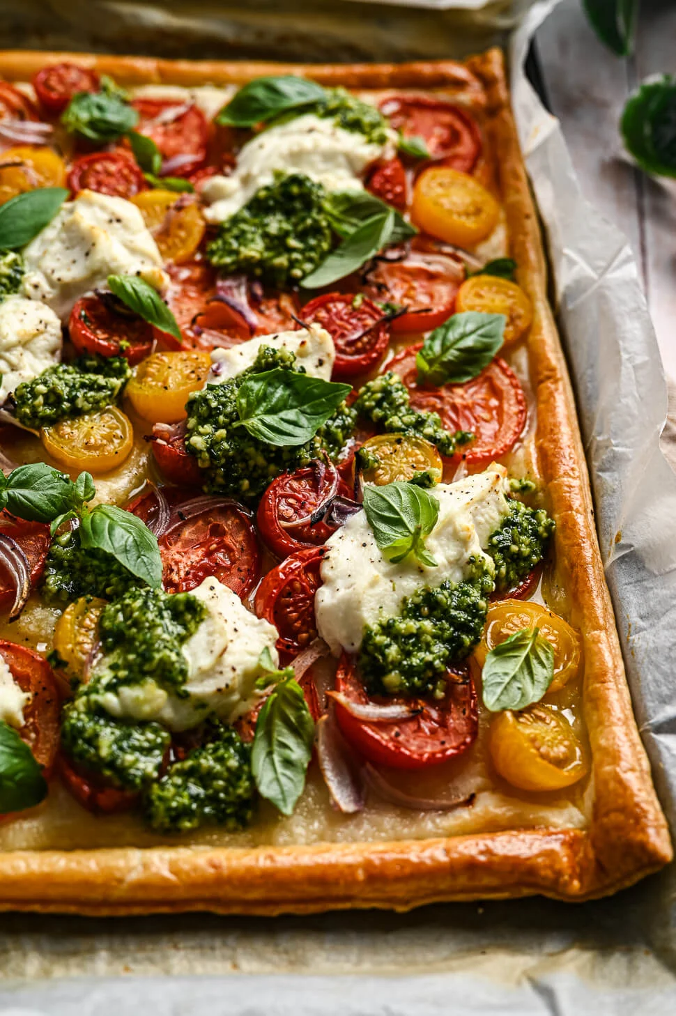 Tomaten plaattaart met ricotta 2 Tomaten plaattaart